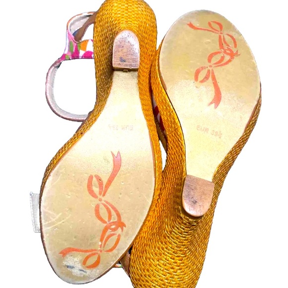 Poetic License London T-strap Peep Toe Wedge shoes Size 8.5 - Picture 3 of 4